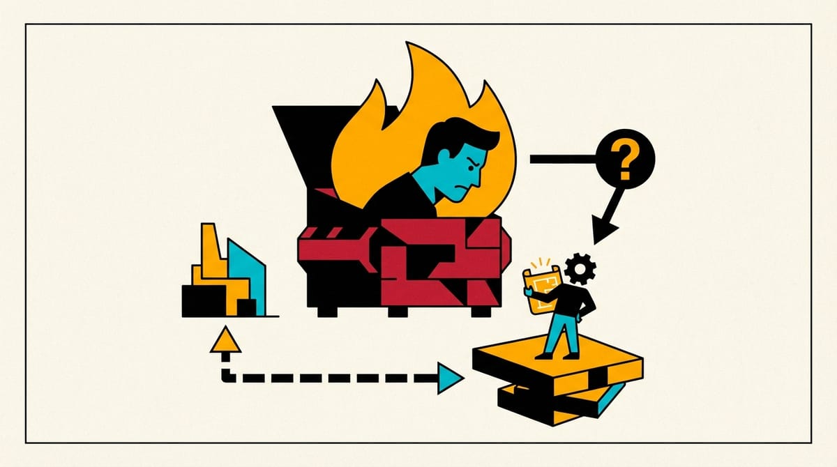 Imagen que representa la lucha entre esfuerzo y resultados en el trabajo